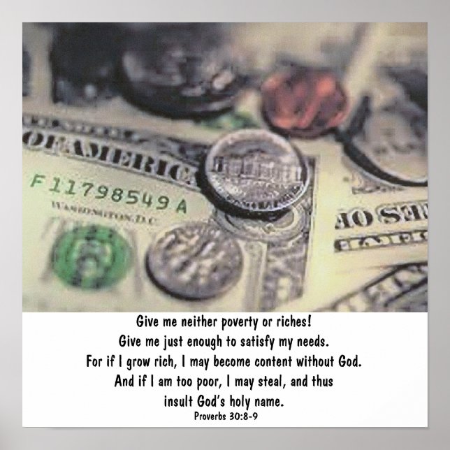 Affiche Proverbes 30:8-9 (Devant)