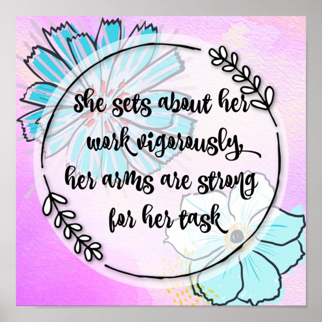 Affiche Proverbes 31:17 (Devant)