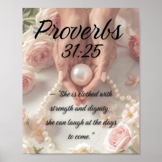 Affiche Proverbes 31:25 - Christian Luxury Art