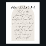 Affiche Proverbes 3:5-6 Arc Beige Boho<br><div class="desc">Faites confiance au Seigneur avec tout votre coeur... -Proverbes 3:5-6</div>