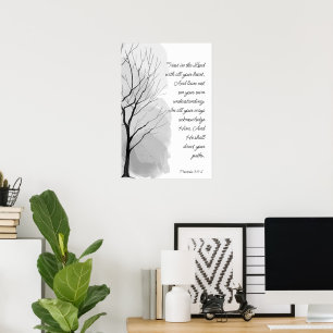 Affiche Proverbes 3:5-6 Ayez confiance dans le Seigneur