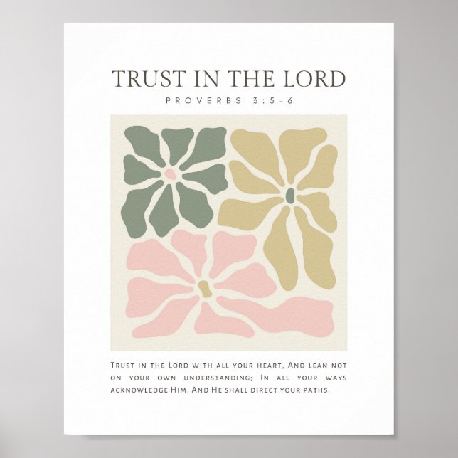 Affiche Proverbes 3:5-6 Ayez confiance dans l'Éternel (Devant)
