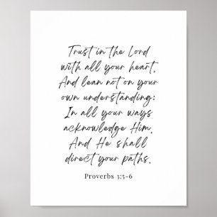 Affiche Proverbes 3:5-6 Ayez confiance dans l'Éternel