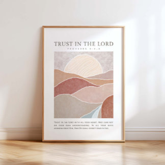 Affiche Proverbes 3:5-6 Confiance dans le Seigneur