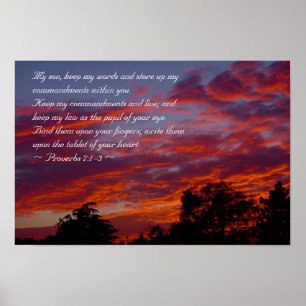 Affiche Proverbes 7:1-3