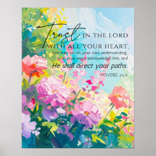 Affiche Proverbes 9:10 La crainte du Seigneur Abstrait Flo