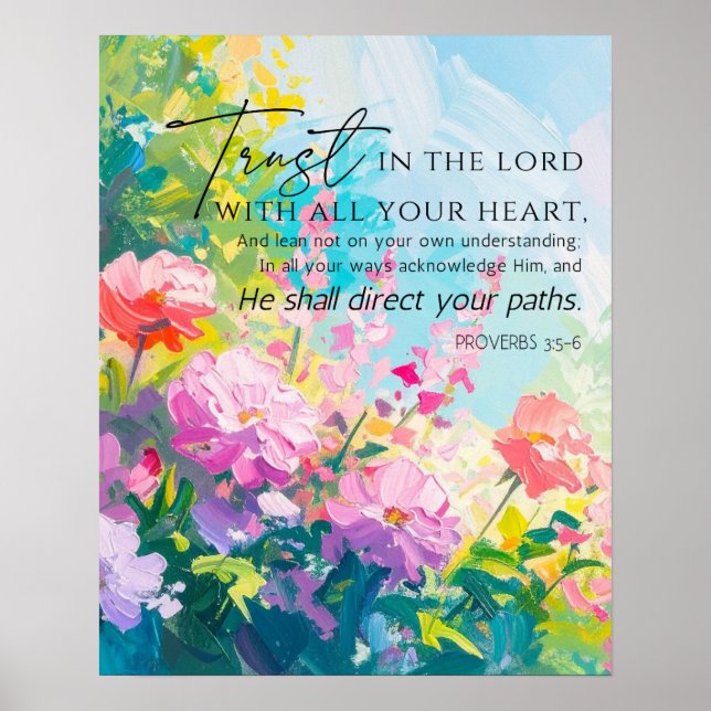 Affiche Proverbes 9:10 La crainte du Seigneur Abstrait Flo (Devant)