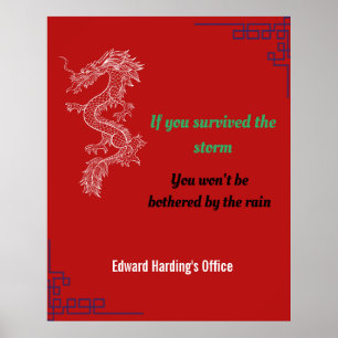 Affiche Proverbes chinois - Survived the Storm. Modifiable