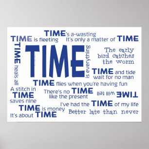 Affiche - proverbes de temps [bleus]