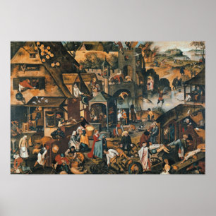 Affiche Proverbes flamands