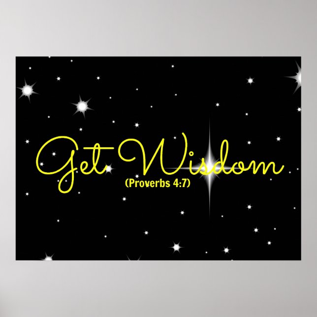 Affiche Proverbes verset biblique Devenir large (Devant)