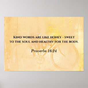 Affiche Proverbs 16:24 - art print