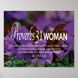 Affiche PROVERBS 31 FEMME Inspirationnel chrétien