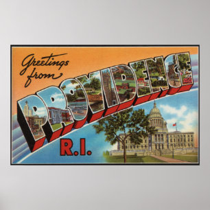 Affiche Providence, Île de Rhode (bâtiment capital)