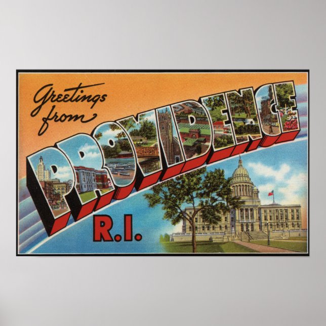 Affiche Providence, Rhode Island (Immeuble de la capitale) (Devant)