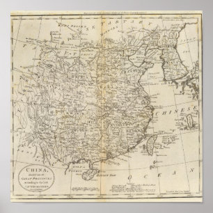 Affiche Provinces de la Chine