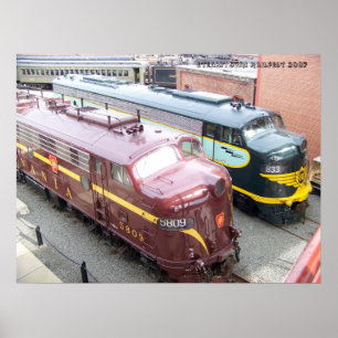 Affiche PRR E8A 5809 et ERIE E8A 833 @ Steamtown