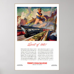 Affiche PRR Esprit de 1943 Magazine Patriotique de la Seco