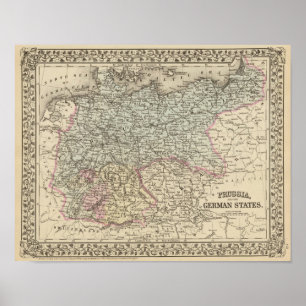 Affiche Prusse, États allemands