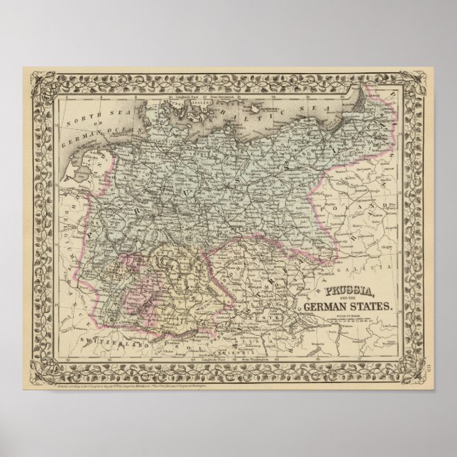 Affiche Prusse, États allemands (Devant)