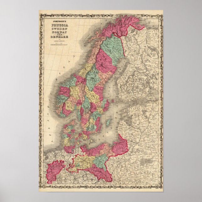 Affiche Prusse Suède Norvège et Danemark (Devant)