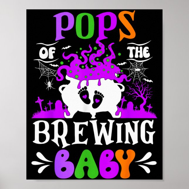 Affiche Ps de la future maman Papa à devenir Halloween  (Devant)