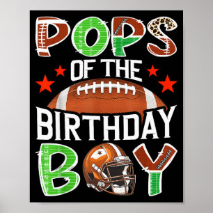 Affiche Ps du garçon d'anniversaire amateur de football de