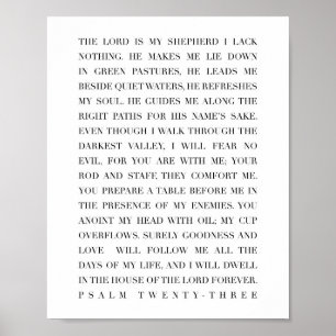 Affiche Psalm 23