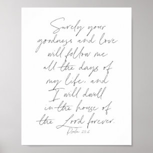 Affiche Psalm 23:6 Script