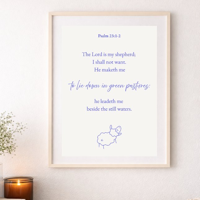 Affiche Psalm 23 Christian Wall Art | God Cares of Me (Créateur téléchargé)