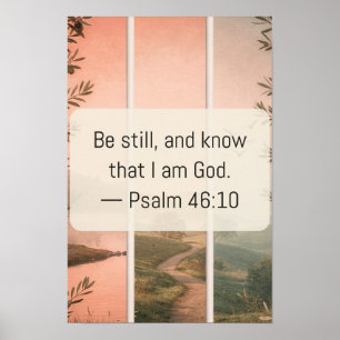 Affiche Psalm 46 10 Texte d'art de foi chrétienne Impressi