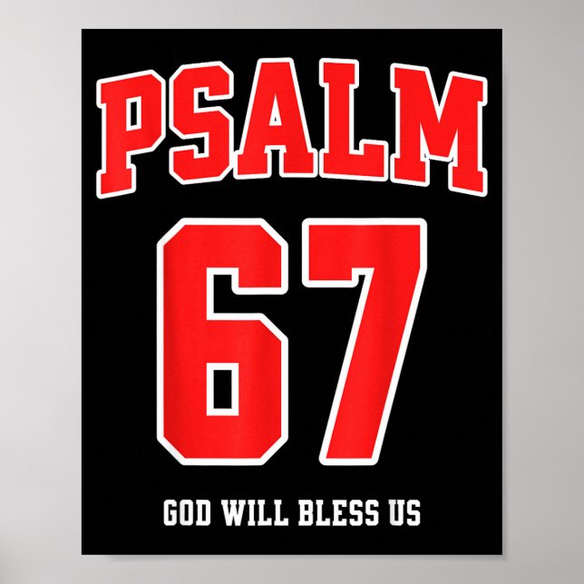 Affiche Psalm 67 God Will Bless Us Varsity Number 67  (Devant)