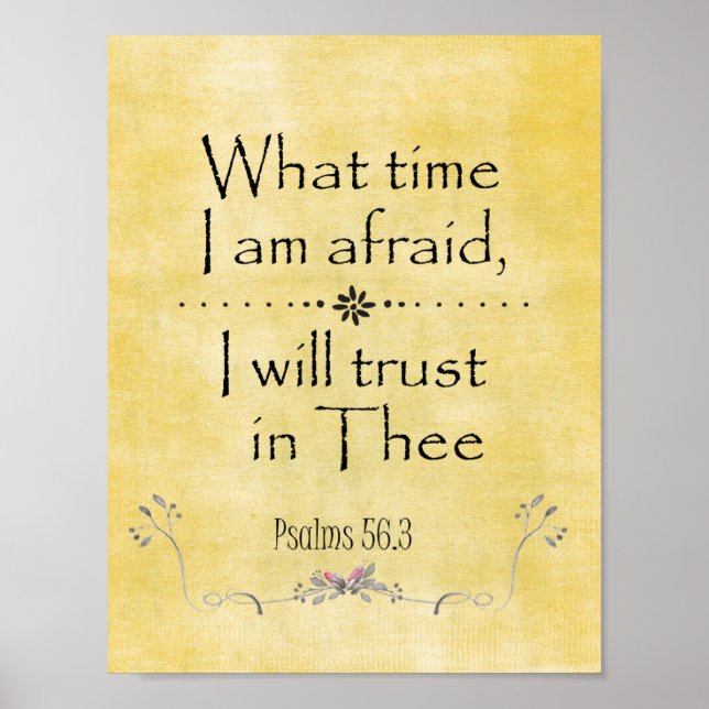 Affiche Psalms Trust KJV Bible Verse (Devant)