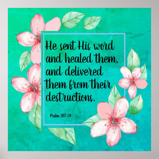 Affiche Psaume 107:20 (Devant)