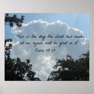 Affiche Psaume 118:24 C'est le jour du Seigneur...