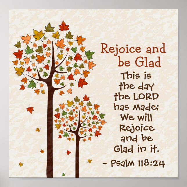 Affiche Psaume 118:24 C'est le jour où le Seigneur a fait (Devant)