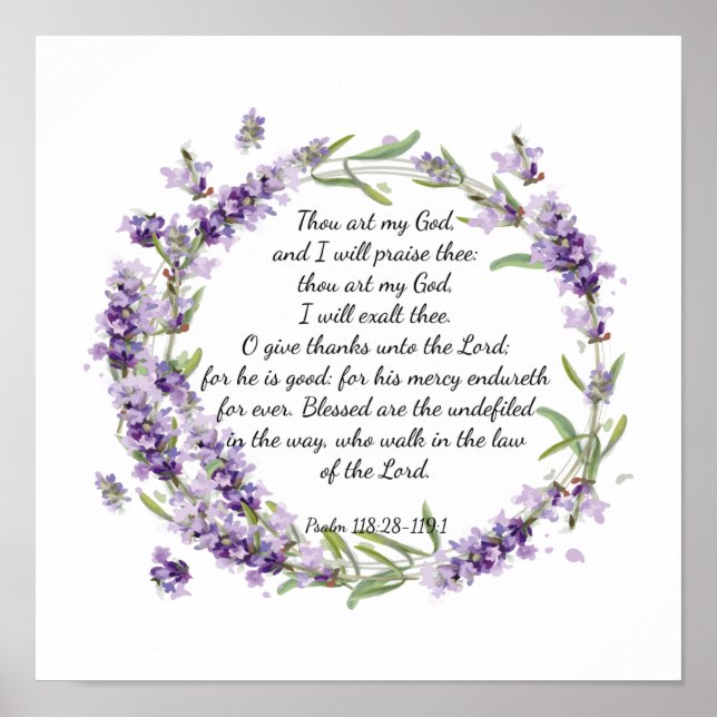 Affiche Psaume 118: 28-119:1 (Devant)