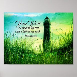 Affiche Psaume 119:105 Ta Parole est une lampe à mes pieds