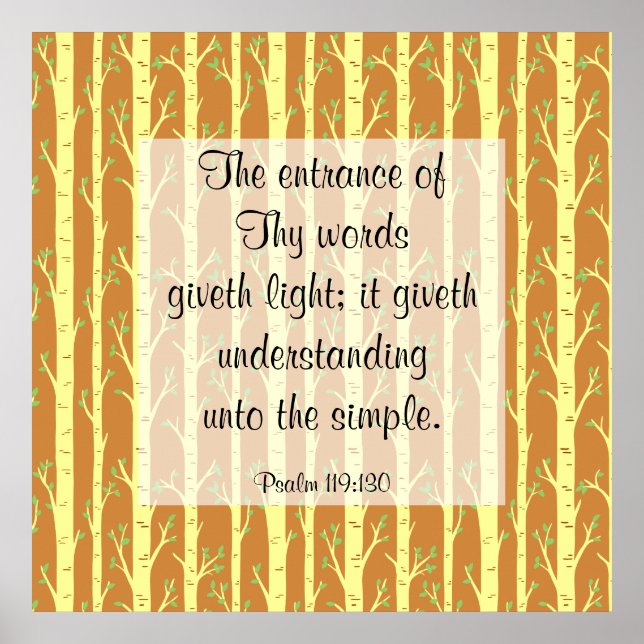 Affiche Psaume 119:130 (Devant)