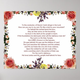 Affiche Psaume 11, au chef d'orchestre, de David;