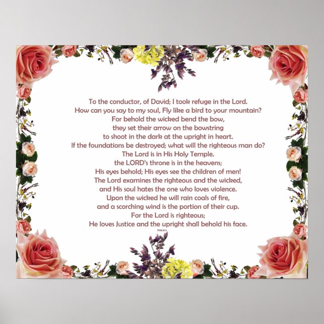 Affiche Psaume 11, au chef d'orchestre, de David; (Devant)