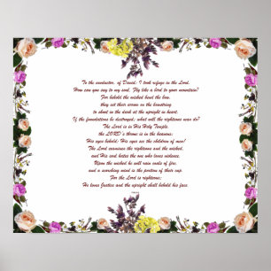 Affiche Psaume 11, Volez comme un oiseau à votre montagne,