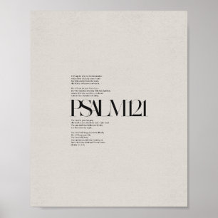 Affiche Psaume 121 - "Je lève mes yeux vers les collines"