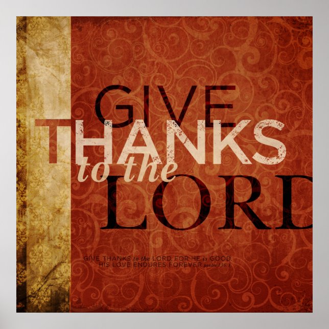 Affiche Psaume 136:1 (Devant)