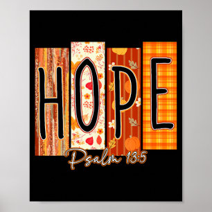 Affiche Psaume 13_5 verset biblique d'espoir de citrouille