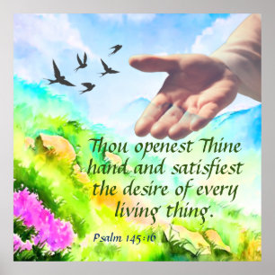 Affiche Psaume 145:16