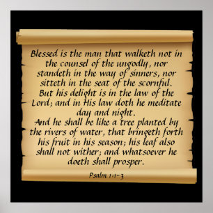 Affiche Psaume 1:1-3