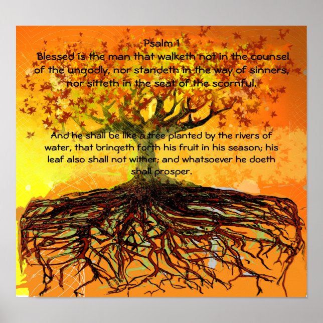 Affiche Psaume 1 Béni Est L'Homme Qui Marche (Devant)