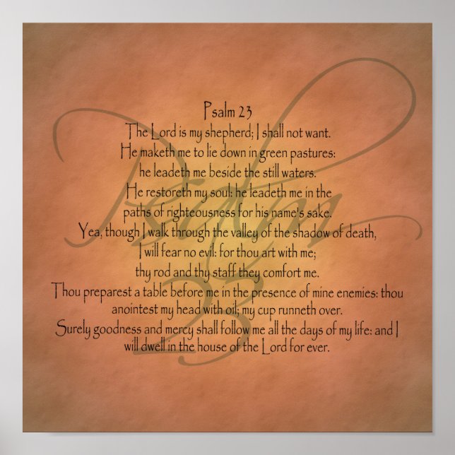Affiche Psaume 23 (Devant)