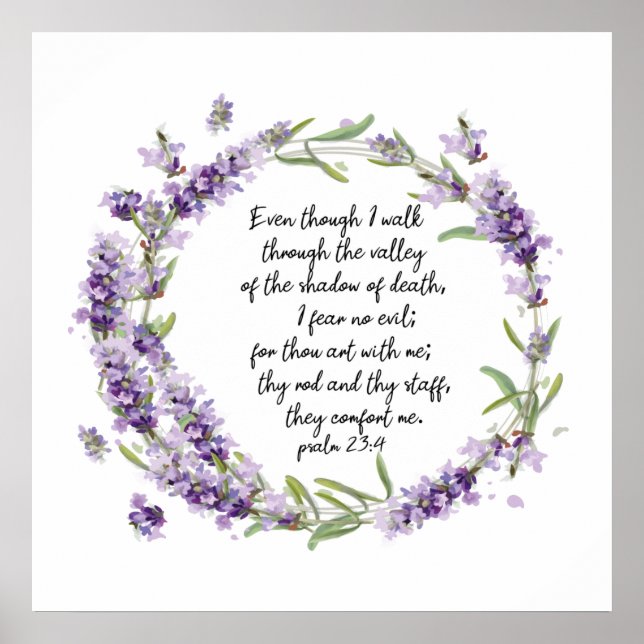 Affiche Psaume 23 : 4 (Devant)